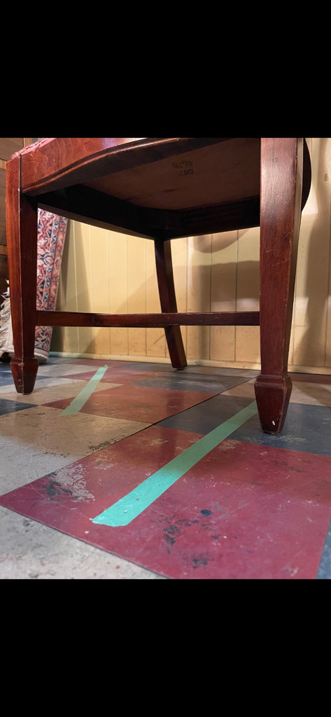 Four carved wooden dining chairs with rose upholstery - image 6 of 12