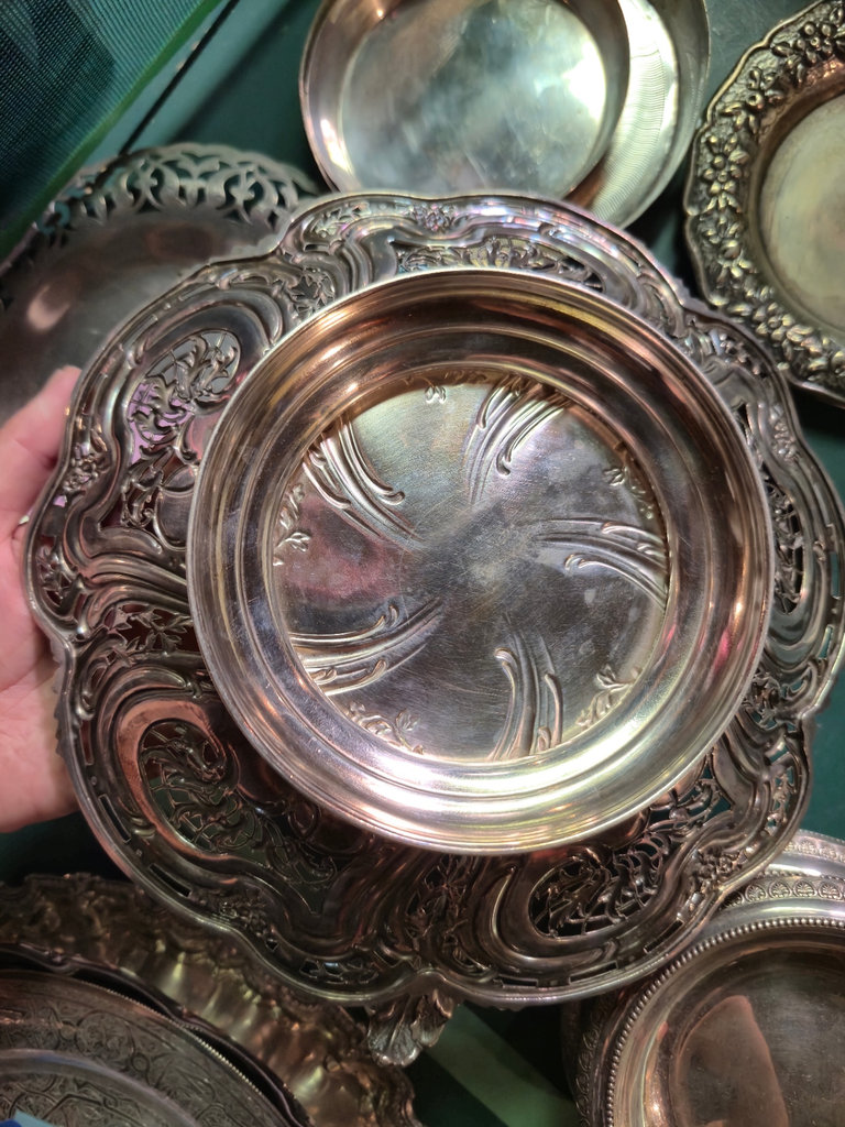 Ornate Silver-Plated Serving Dishes and Bowls - image 2 of 9