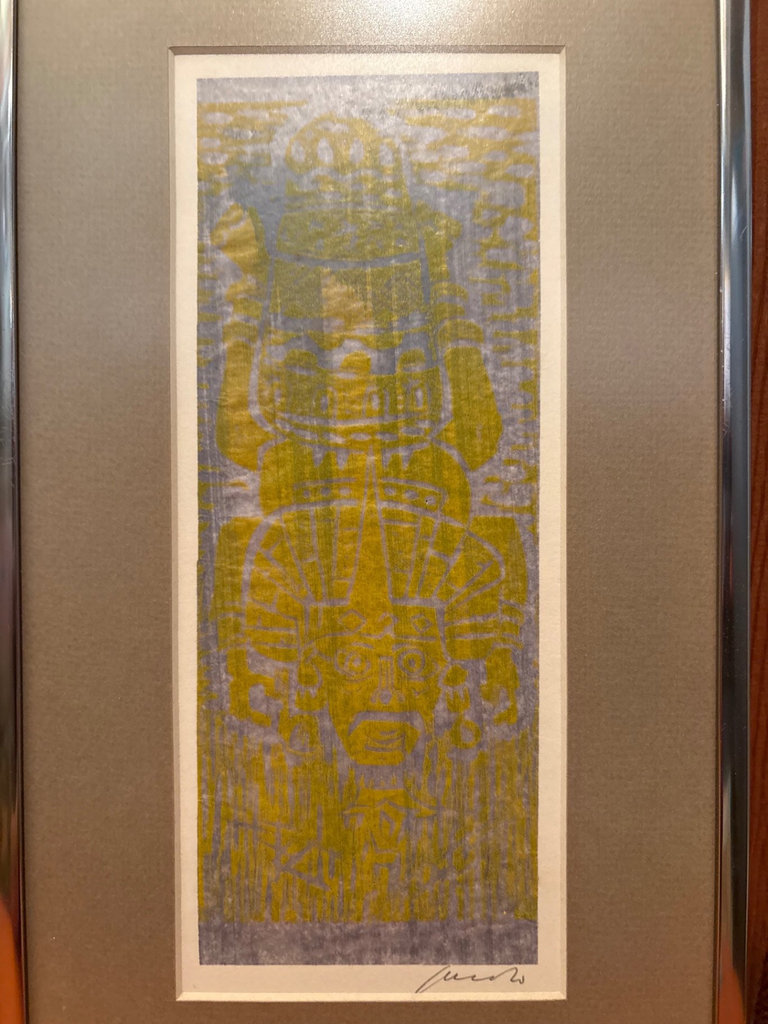 Pair of block painting art pieces - Signed - image 3 of 5