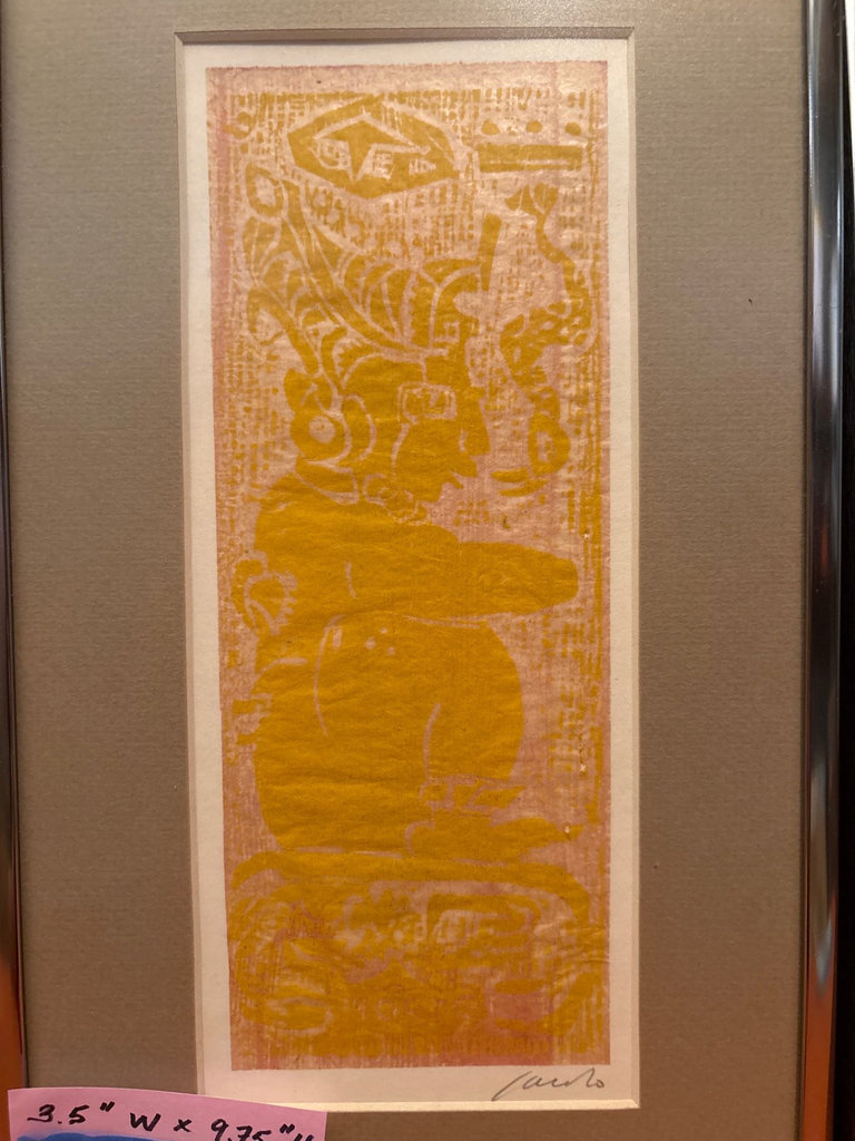 Pair of block painting art pieces - Signed - image 2 of 5