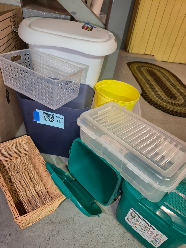 Assorted Plastic Storage Bins, Baskets, and Containers - image 4 of 5