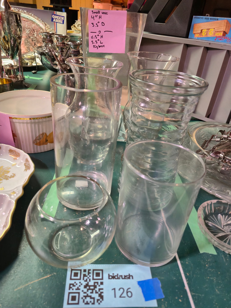 Assorted Clear Glass Vases - image 1 of 4