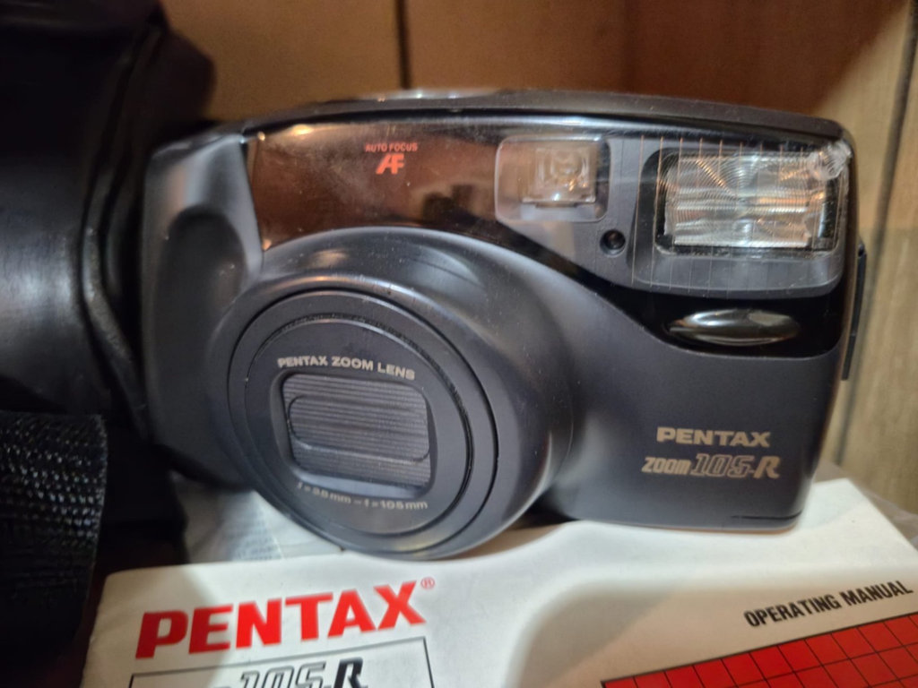 Pentax Zoom 105-R camera with lens and accessories - image 1 of 3