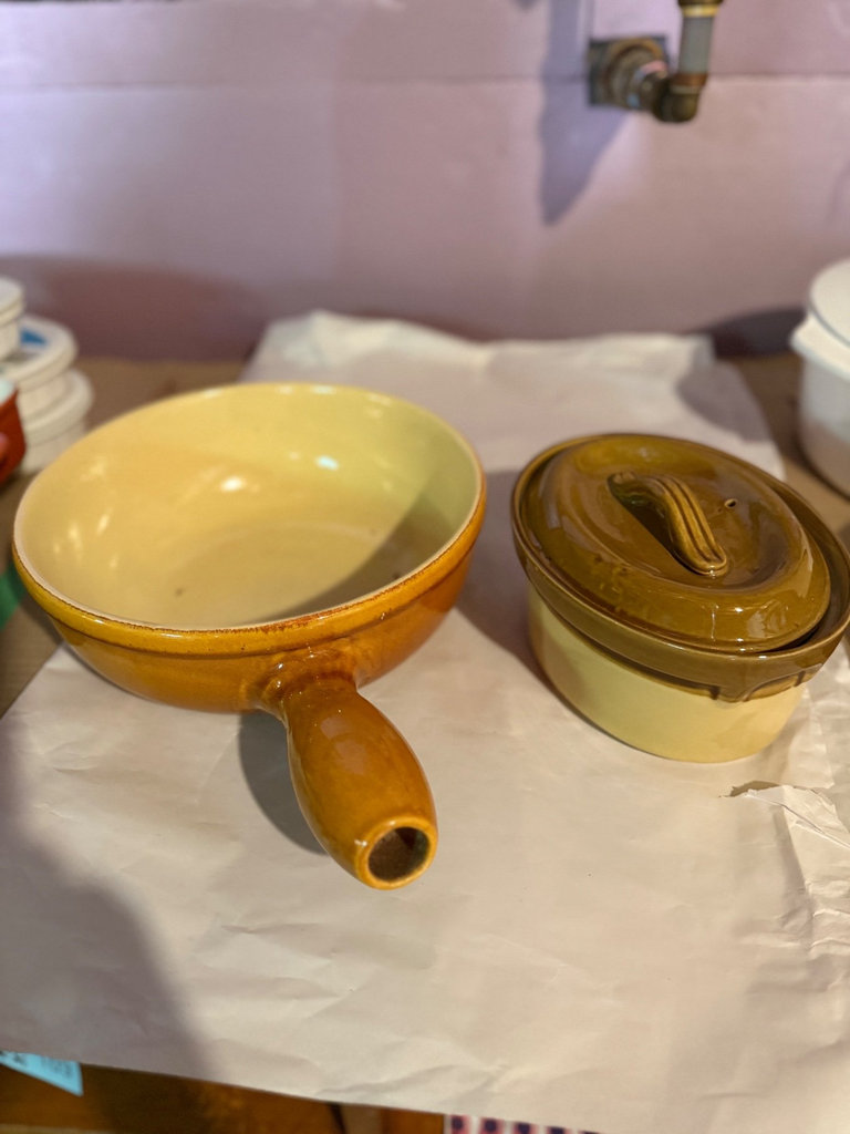 Vintage Stoneware Fondue Pot & Casserole - image 1 of 19