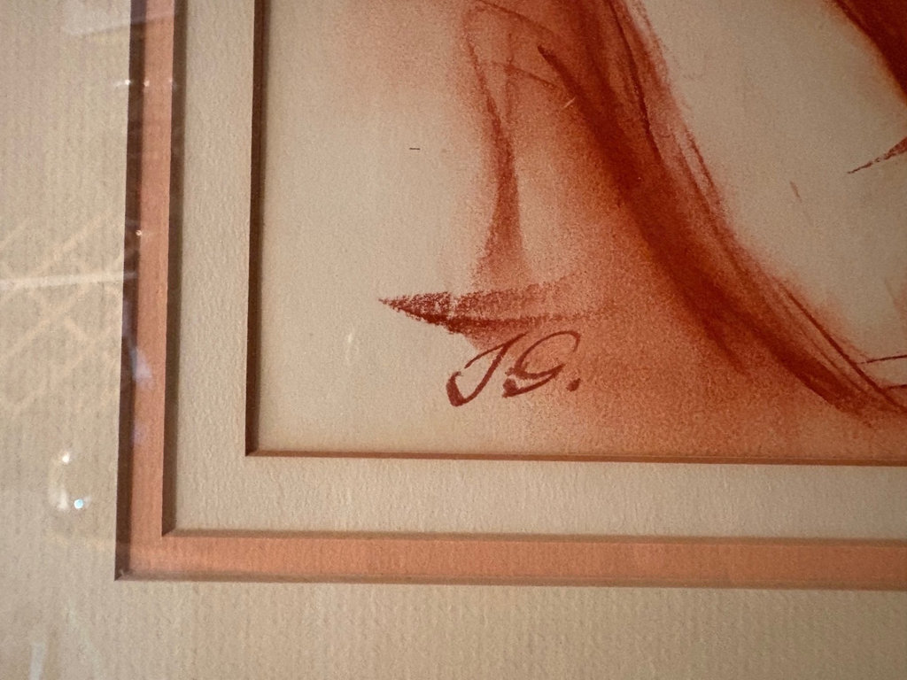 Framed Porsche 930 Turbo, nude figure drawing and empty frame - image 3 of 12