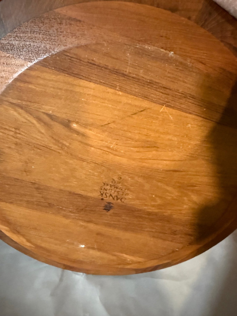 Danish Designs TEAK wooden round bowl - image 8 of 10