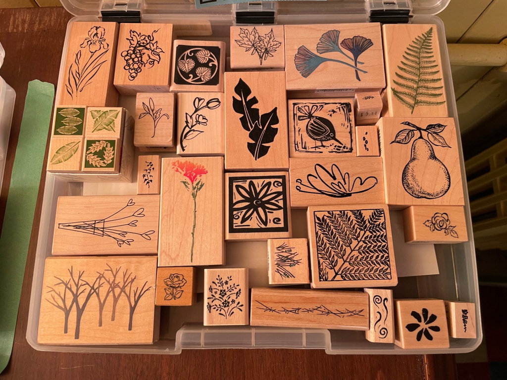 Assorted Wooden Rubber Stamps 6 - image 1 of 5