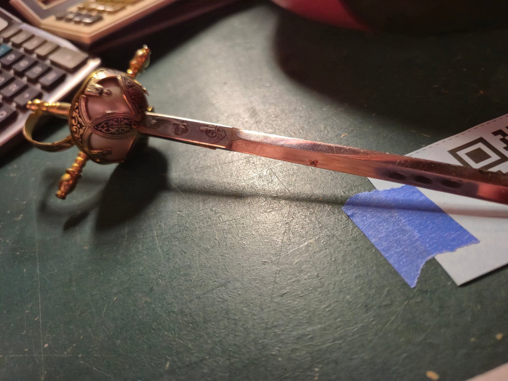 Assorted office supplies and an ornate small sword - image 6 of 6