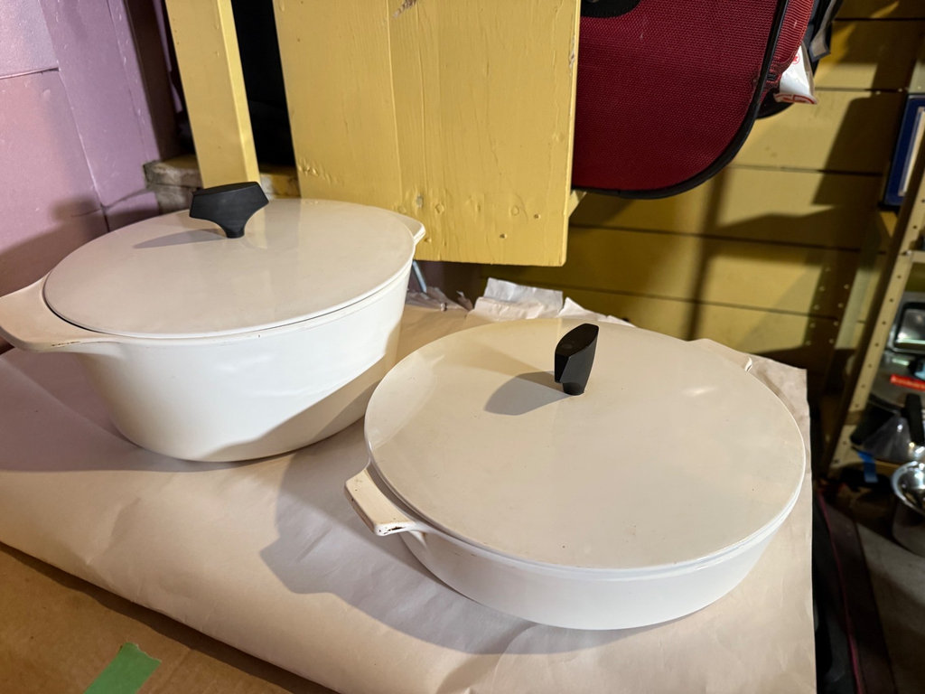 Vintage MCM Mid-Century White Corning Ware Buffet Server Set with Lids - image 2 of 20