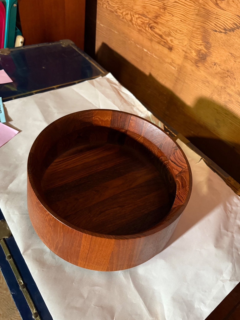 Danish Designs TEAK wooden round bowl - image 2 of 10