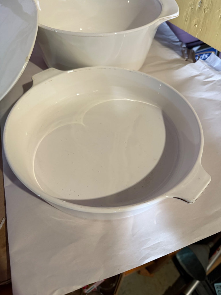 Vintage MCM Mid-Century White Corning Ware Buffet Server Set with Lids - image 10 of 20