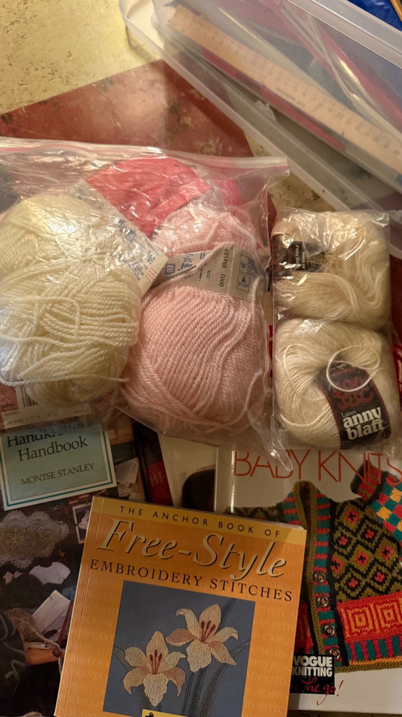 Knitting books, yarn, and supplies - image 3 of 5