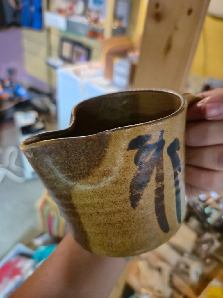 Assorted handmade ceramic mugs and pitcher - image 6 of 7