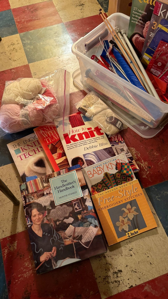 Knitting books, yarn, and supplies - image 1 of 5