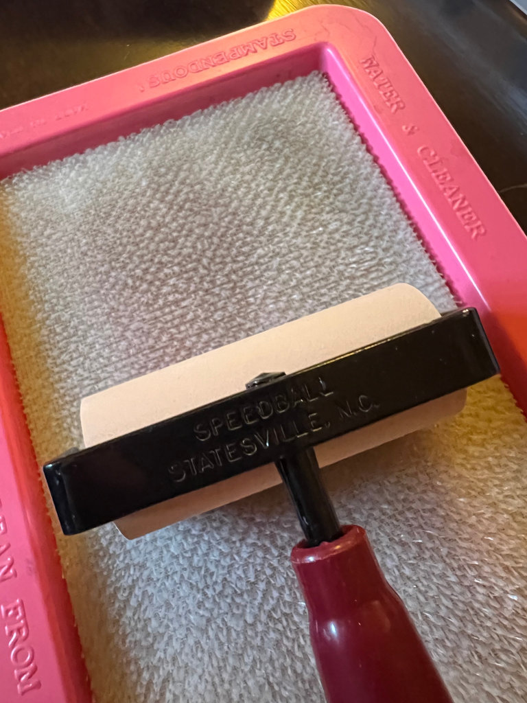 Speedball 3-inch Soft Rubber Brayer with Tray and Original Box - image 4 of 6