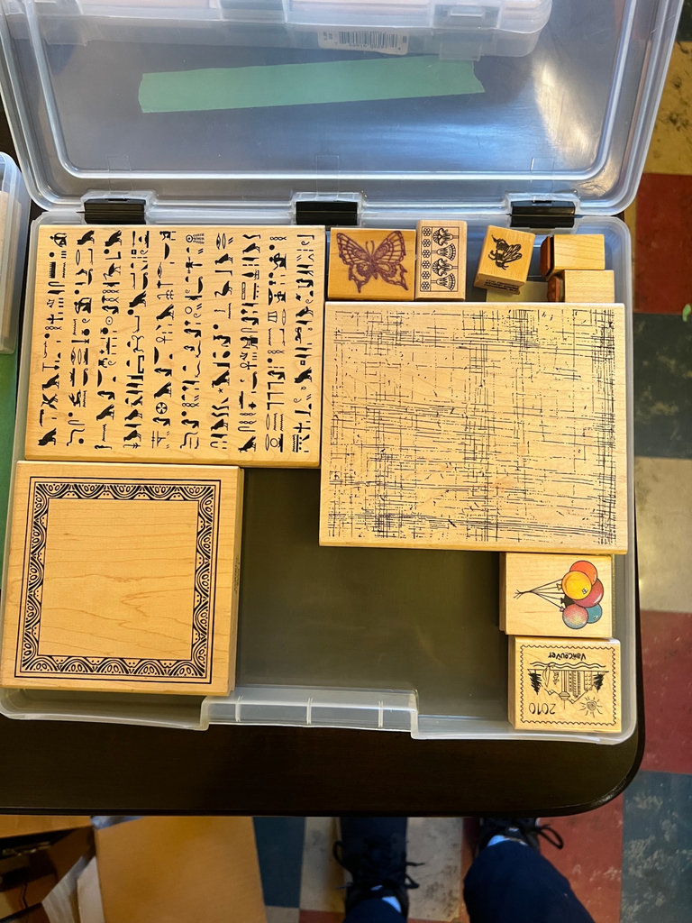 Assorted wooden rubber stamps 2 - image 2 of 4