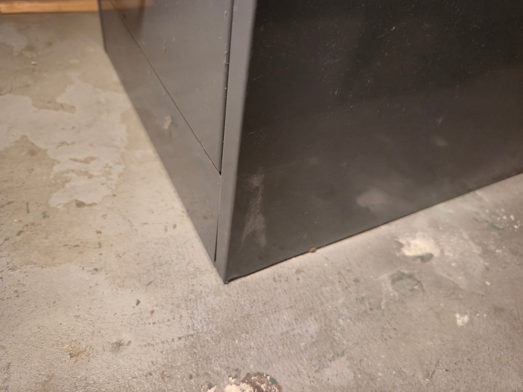 Gray metal four-drawer filing cabinet - image 4 of 4