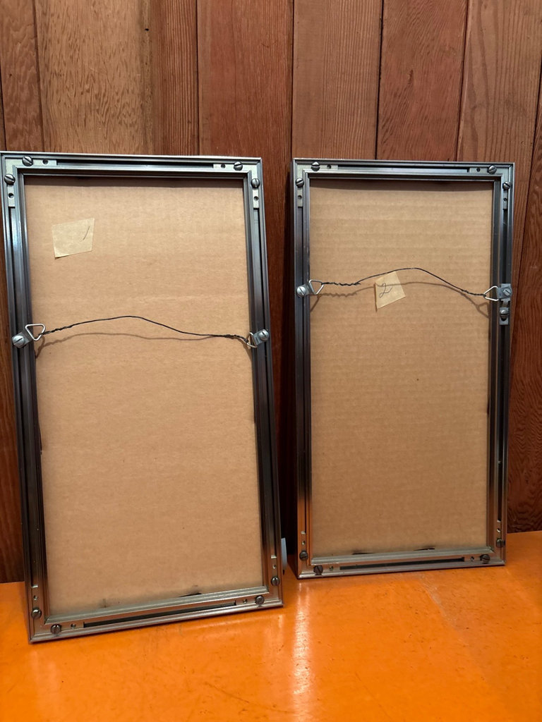 Pair of block painting art pieces - Signed - image 5 of 5