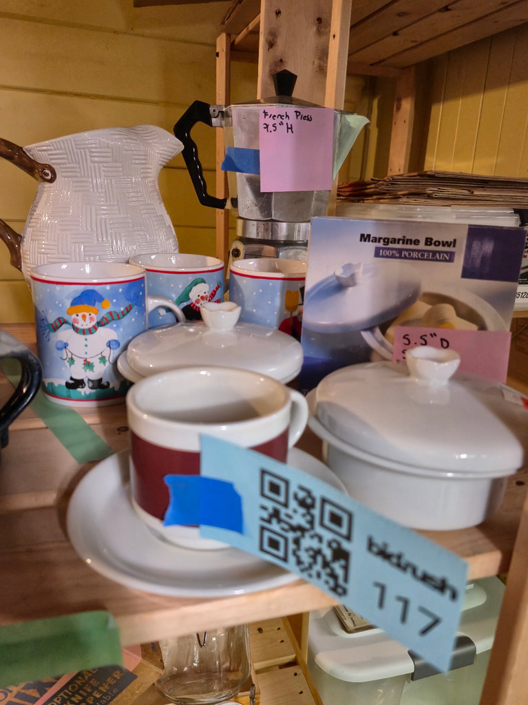 Ceramic Kitchenware and Vintage Metal Moka Coffee Pot - image 1 of 13