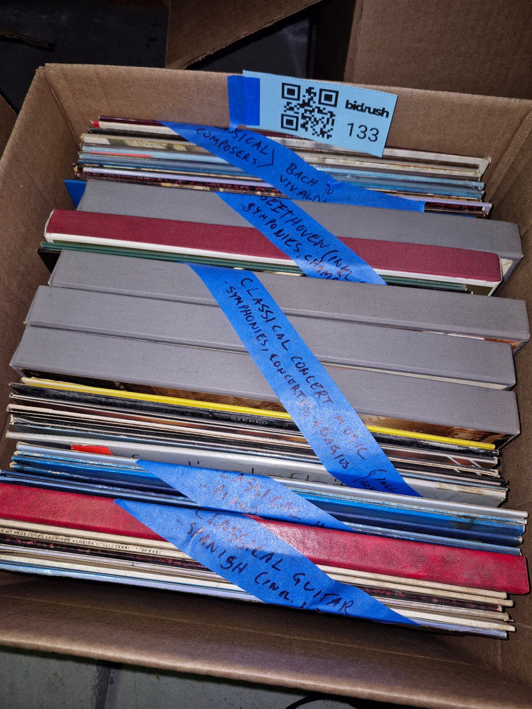 Box of vinyl records with classical LPs - image 2 of 5