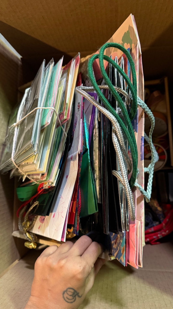 Assorted gift bags, cards, and wrapping supplies - image 1 of 4