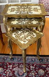 Set of 3 Italian Florentine Gold Gilt Nesting Tables - thumbnail 1 of 1