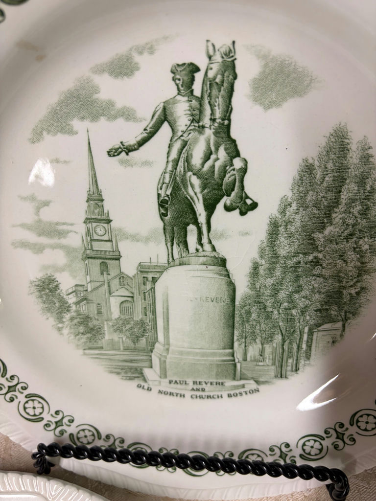 6 Vintage New England Plates by Wood & Sons England - image 3 of 9