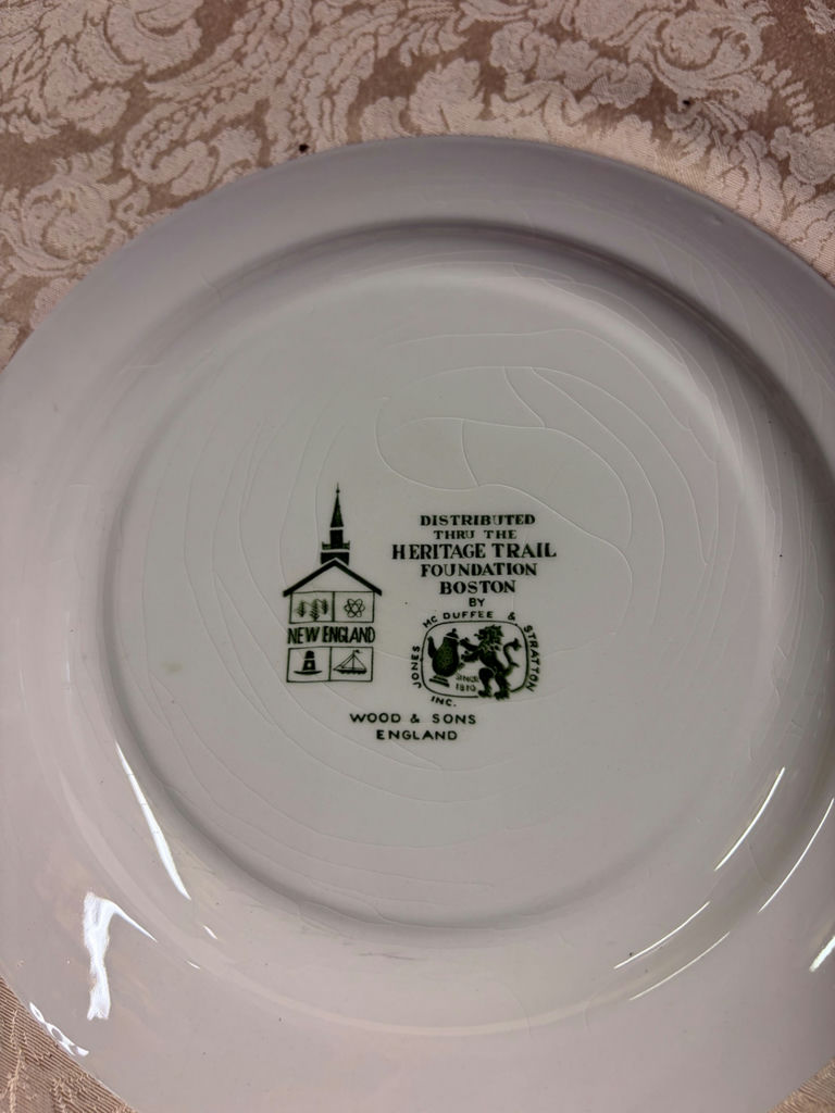 6 Vintage New England Plates by Wood & Sons England - image 2 of 9