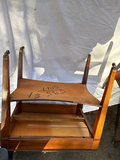Antique Mahogany Leather Top Side Tables - thumbnail 3 of 5