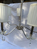6 Light Polished Nickel Chandelier with Crystal Accents - thumbnail 1 of 4