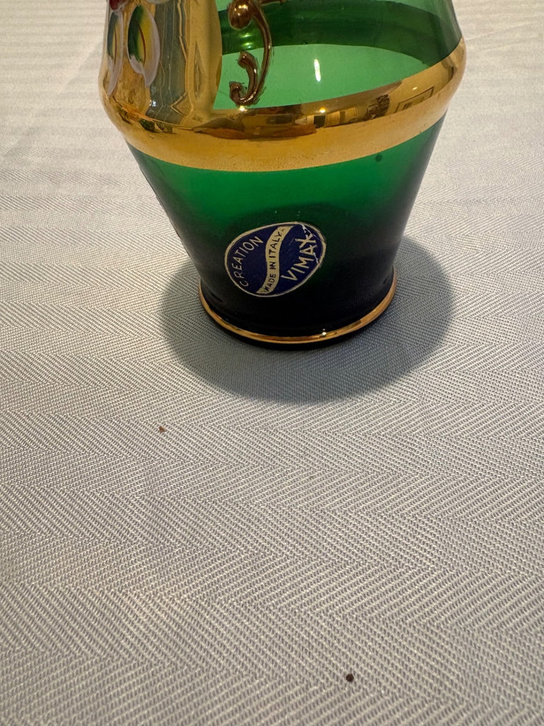 Vimax Bohemian  Hand Painted Glassware , Made in Italy  - image 7 of 7