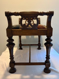 1930’s Walnut Upholsetered Vanity and Chair Set - thumbnail 3 of 6