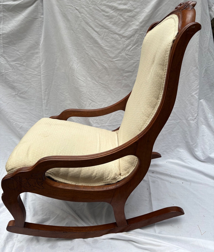 Ladies Victorian Walnut Rocker  - image 2 of 6
