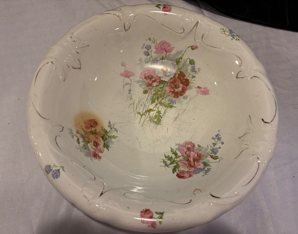 Antique Etruria Mellor Chamber Pot w/ Wash Basin  - image 2 of 6