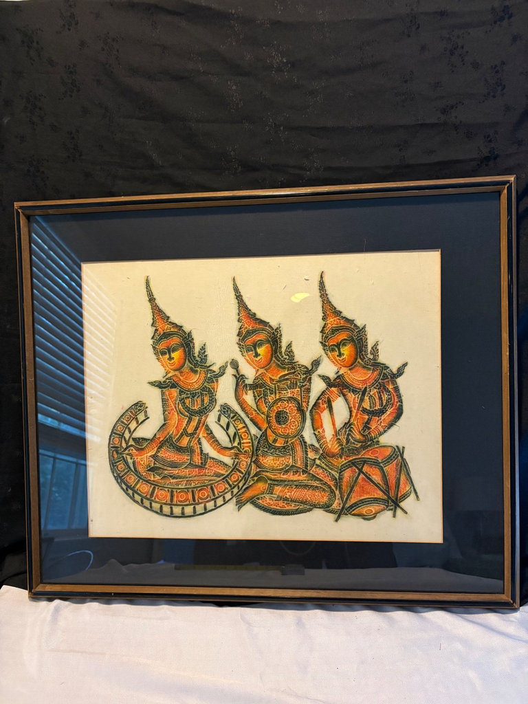 Vintage Musician Themed Thai Temple Rubbings - image 2 of 7