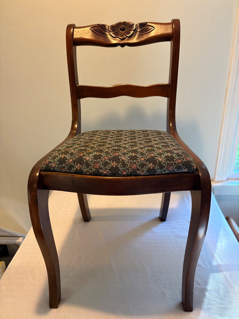 Vintage Mahogany Rose Back Regency Duncan Phyfe Chairs  - image 2 of 6