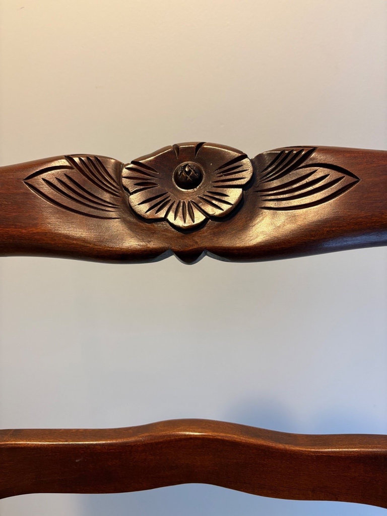 Vintage Mahogany Rose Back Regency Duncan Phyfe Chairs  - image 4 of 6