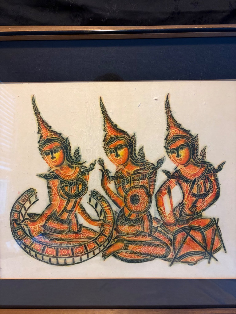 Vintage Musician Themed Thai Temple Rubbings - image 5 of 7