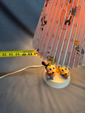 Vintage 1984 Disney Baby Mickey & Minie Mouse Nursery Lamp with original Pleated shade- Working - thumbnail 3 of 4