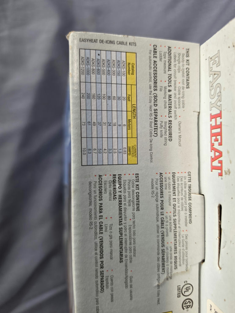 Easy Heat ADKS-500 Roof and Gutter De-Icing Kit. 100ft, 500W 120V - image 3 of 5