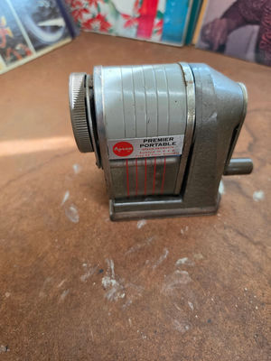 Vintage Apsco Premier Portable Manual Pencil Sharpener - Type 4A Cutter, Rockford IL - Image 1 of 3