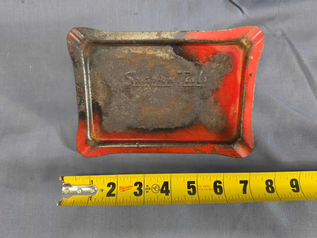 Vintage Snap-On Tools Red Metal Ashtray - Collectible - image 2 of 3