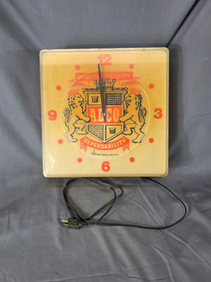 Vintage 1950s ADCO Sedalia MO Lighted Sign Clock by Dualite Inc. - 16" x 16" - Image 1 of 7
