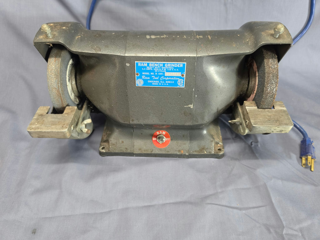 Vintage Ram Heavy Duty 6" Industrial Bench Grinder - Model R-600 (USA Made) - image 2 of 3