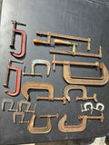 Vintage Cincinnati Tool Co. & Taylor-Forbes C-Clamp & Bar Clamp Lot - 14 Pieces - thumbnail 1 of 4