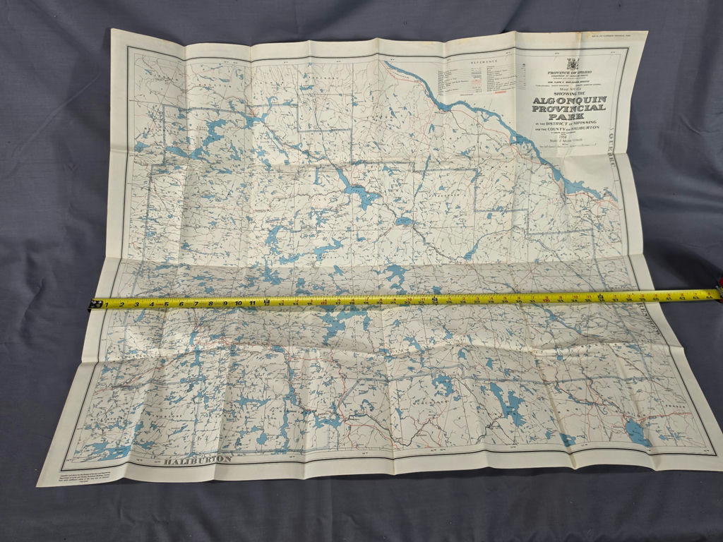 Vintage 1956 Algonquin Provincial Park Folding Map No. 47a Ontario Canada - image 4 of 4