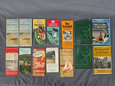 Vintage 1950s Canadian Travel Ephemera Lot - Algonquin, Esso Maps, Maritimes Brochures - Image 1 of 2