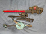 Vintage Canadian ETF Heavy Duty Pipe Wrench & Mixed Hand Tool Lot - 4 Pieces - thumbnail 2 of 2