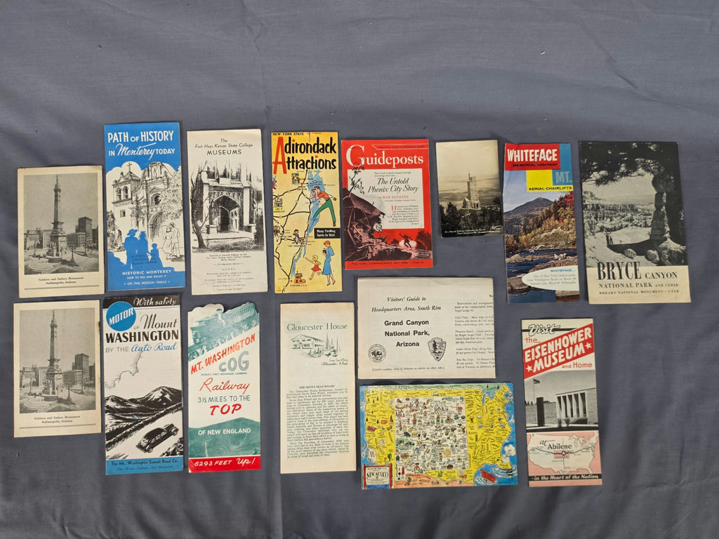 Vintage Mid-Century US Travel Brochures & Ephemera Lot - 15+ Pcs (Grand Canyon, Mt. Washington, Adirondacks - image 1 of 2