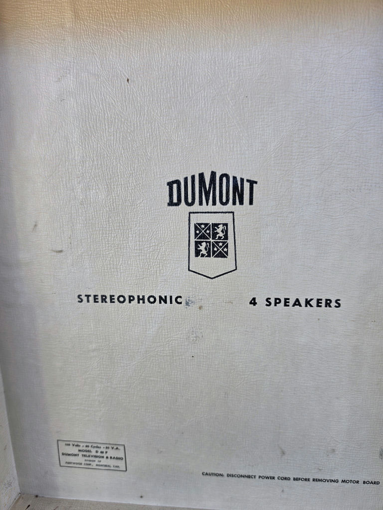Vintage Dumont Stereophonic 4-Speaker Portable Suitcase Record Player - Model DN7 - image 2 of 3